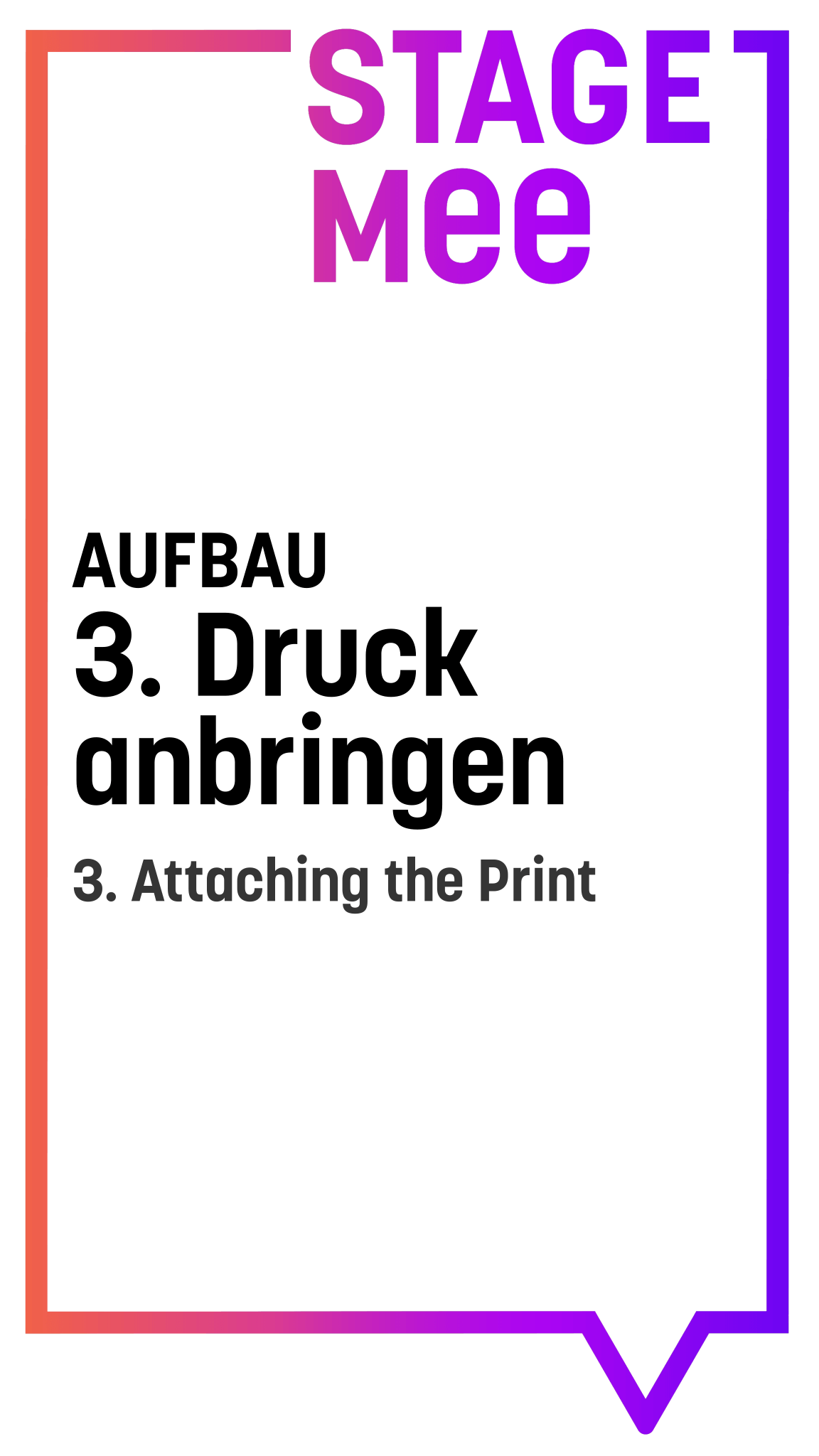 Lade das Video: STAGEMee Aufbau aufrecht Druck anbringen