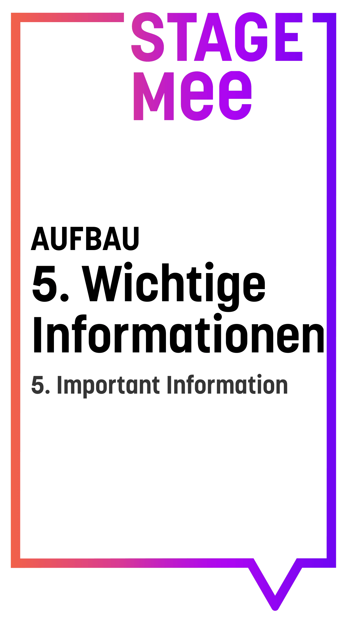Lade das Video: STAGEMee Aufbau aufrecht wichtige Informationen
