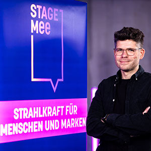 STAGEMee USP Abo Mann Blau Slogan